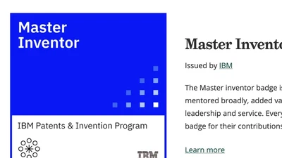 Honored to Receive IBM Master Inventor Recognition featured image