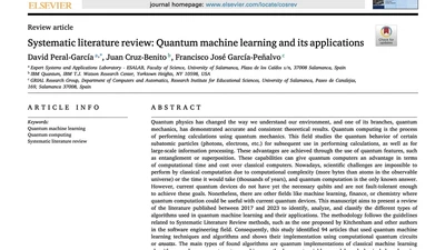 Systematic Literature Review: Quantum Machine Learning and Its Applications Published featured image