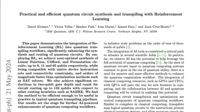 Reinforcement Learning for Quantum Transpiling: Research Paper Published featured image