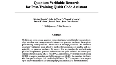 Quantum Verifiable Rewards for Post-Training Qiskit Code Assistant featured image