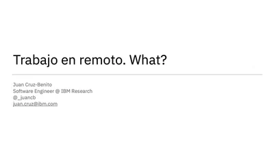Trabajo en remoto. What? featured image